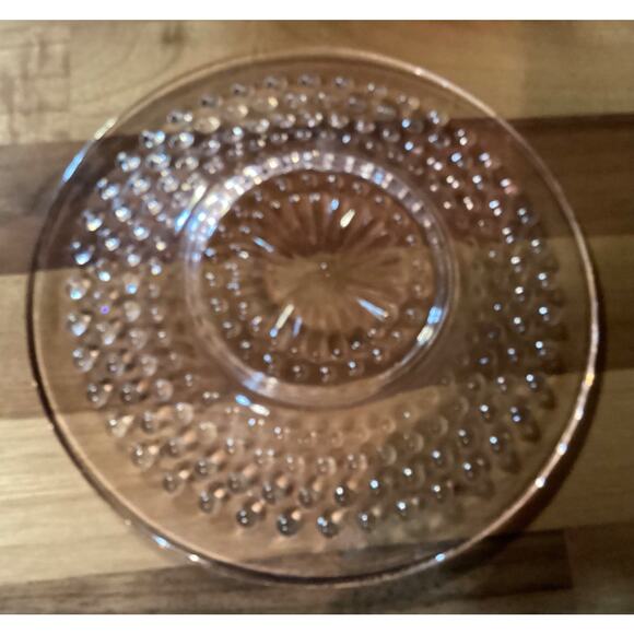 Anchor Hocking Hobnail Pink Depression Glass Bread Plate 6.25” Set of 3 - Picture 8 of 8